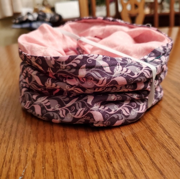 HAND CRAFTED. Petite Fabric Collapsible Waste Basket - Picture 4 of 4